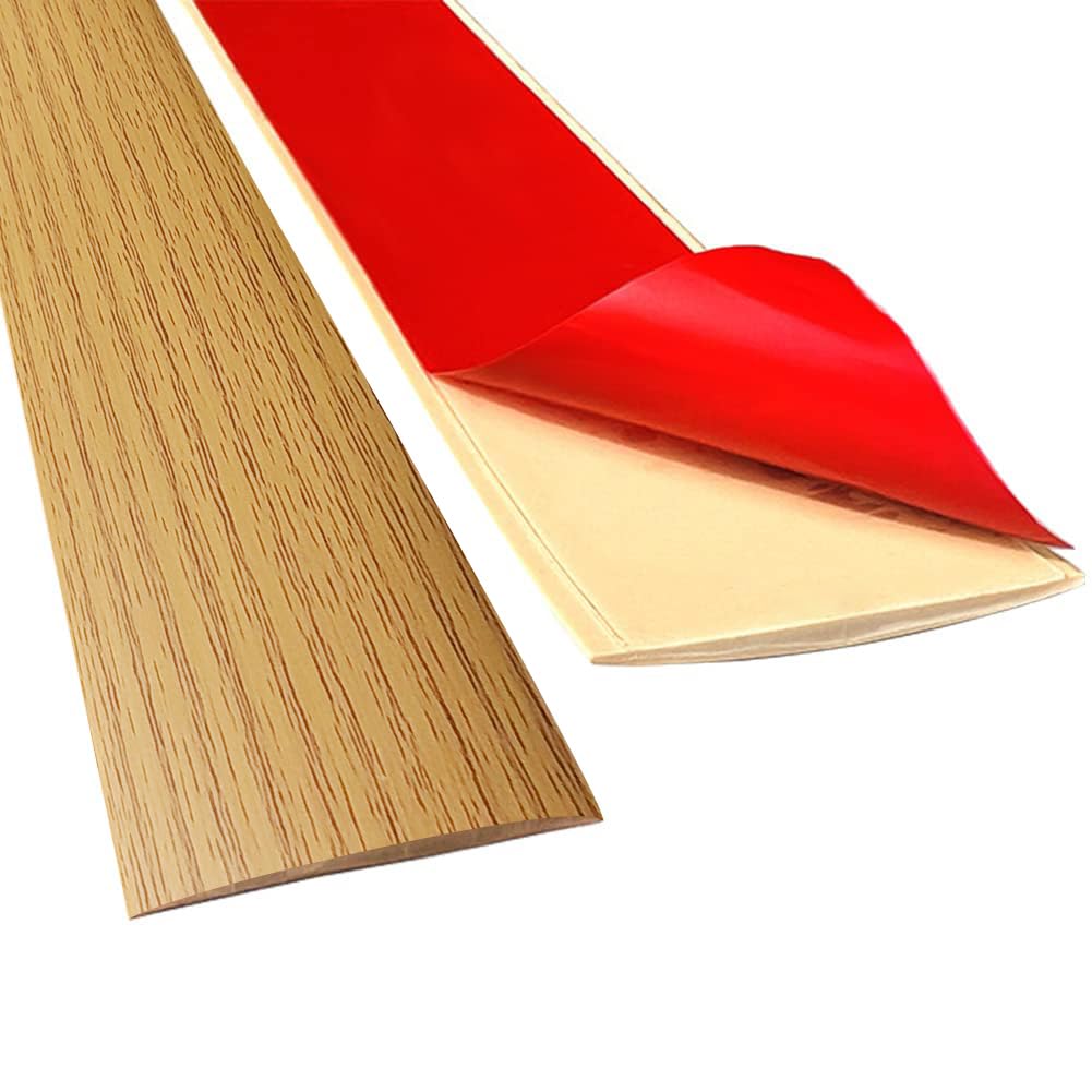 Floor Transition Strip 2"/6.6FT Threshold Strip Vinyl Floor Trim Brown