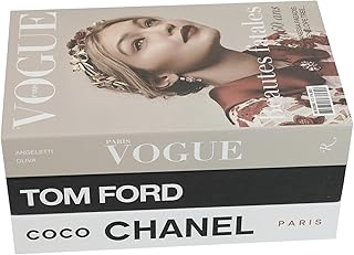 Coffee Table Decorative Books For Home Decor, Fake Books For Decoration, Aesthetic Bookshelf Decor for Living Room Office Bedroom, 3 Piece, Black, White, Beige