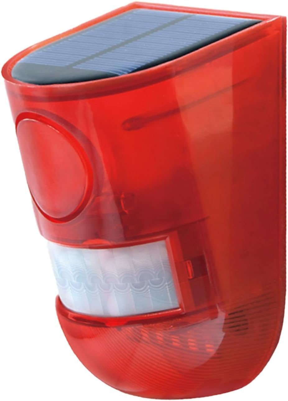 Gbtdoface 1PC Solar Outdoor Motion Detector Alarm,Shed Alarm With Remote,Solar Security Light Alarm,IP65 Waterproof LED Motion Sensor Flashing Light Lamp