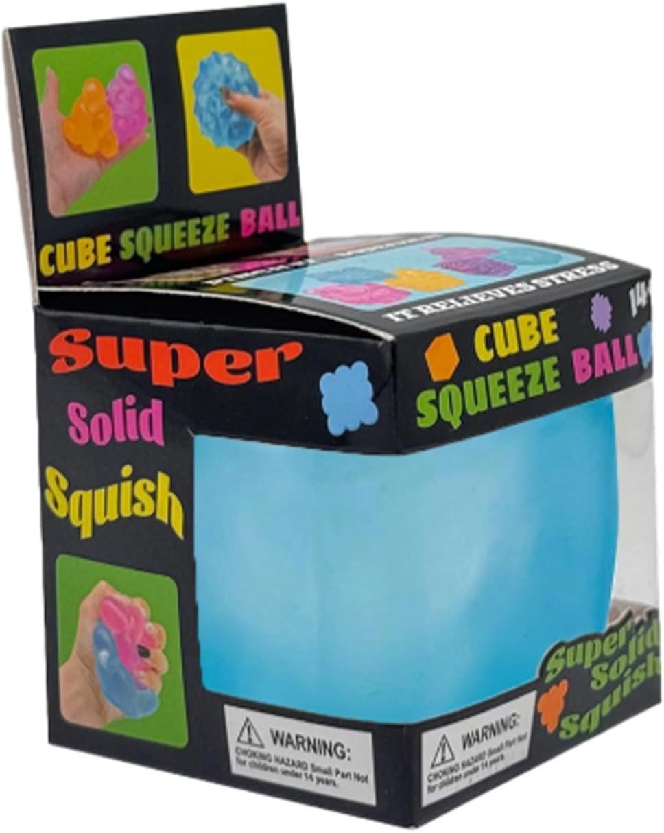 Premium Big Block Squeez'M Cube – 35% Larger Than The Standard Cube, Adults - Sensory Fidget for Stress Relief, Focus & Play – Colorful, Durable, Gift-Ready