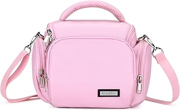G-raphy Camera Bag DSLR SLR Camera Case Pink Photography Bags with Removable Strap Photography Accessories for Women and Men