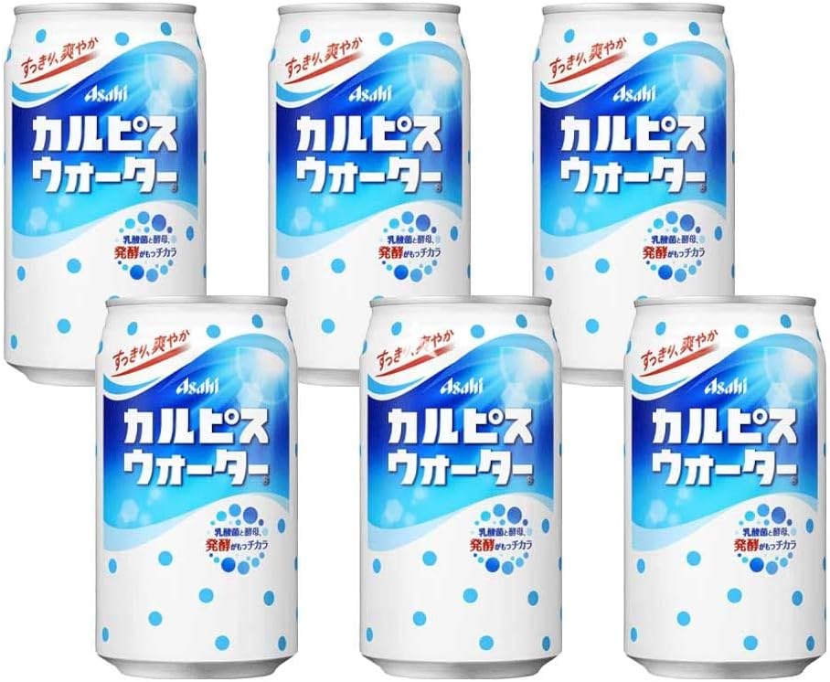 ASAHI CALPIS WATER Japanese Lactic Acid Canned Soft Drinks 350ml (6 Cans)
