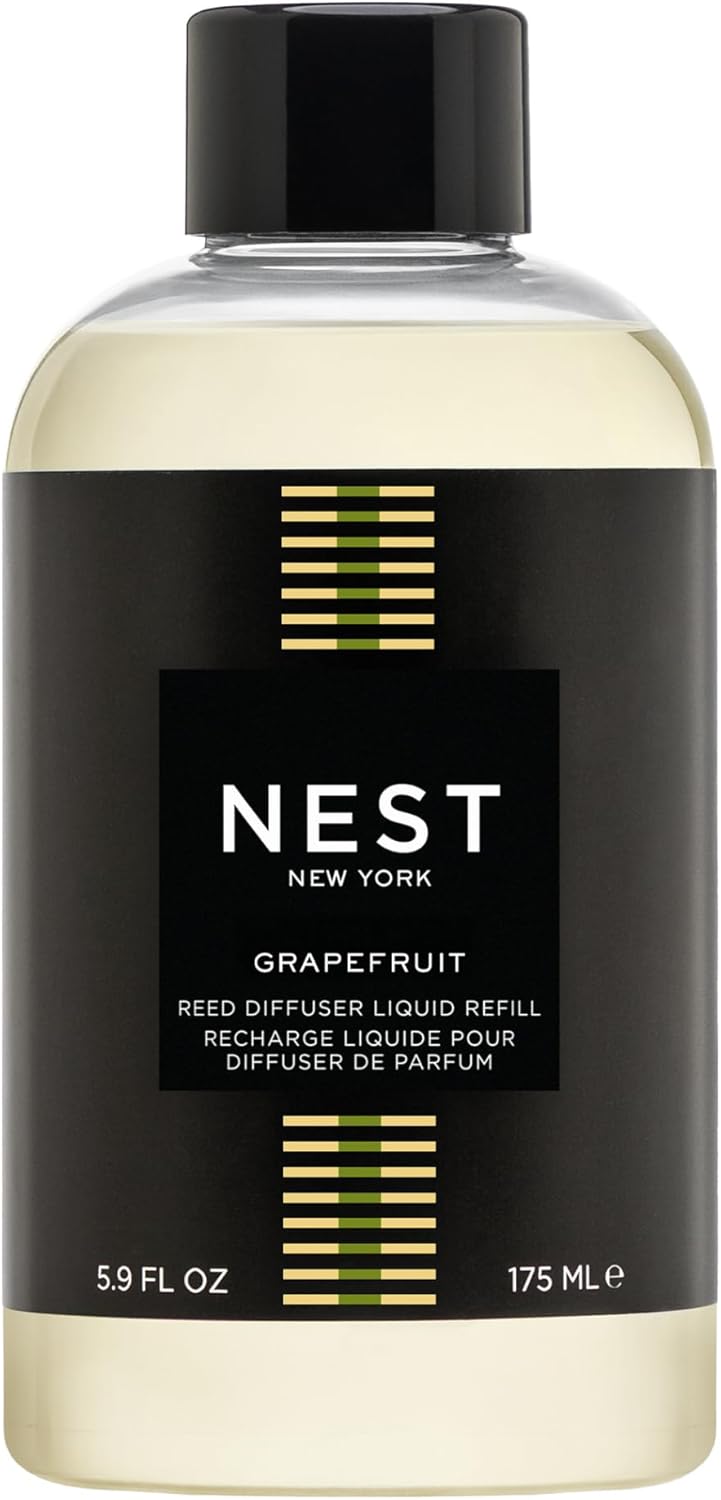 NEST New York Reed Diffuser Liquid Refill, Grapefruit - 5.9 fl oz - Fragrance for Up to 90 Days - Flame Free
