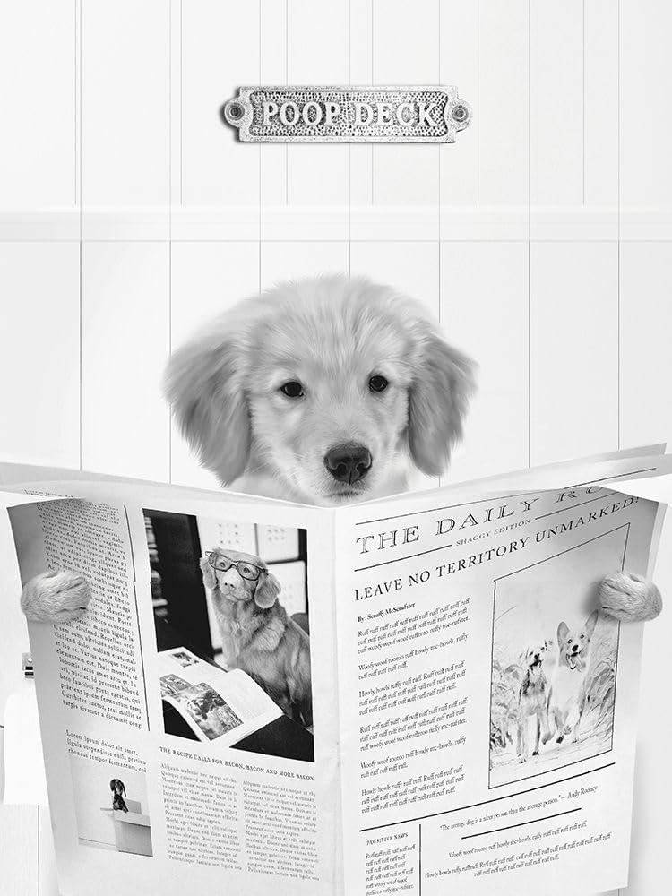 Poop Deck Lab Pup 15x20 UnFramed Art Print Poster Ready for Framing by Straatsma, Leah