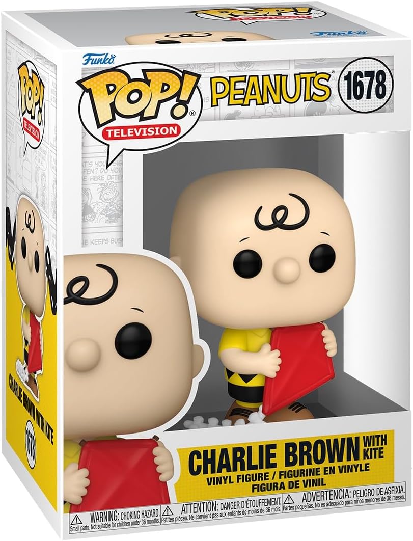 Funko Pop Animation: Peanuts - Charlie Brown - Charlie Brown With Kite - Classic Peanuts - Collectable Vinyl Figure - Gift Idea - Official Merchandise - Toys for Kids & Adults - Cartoon/Animation Fans