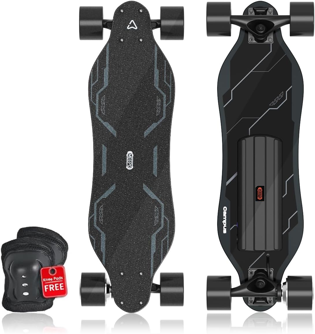MEEPO Campus/V3S/V5/ER/ENVY Electric Skateboard with Remote, Top Speed Up to 29 Mph, 4 Speed Smooth Braking, Easy Carry Handle Design, Suitable for Adults & Teens Beginners