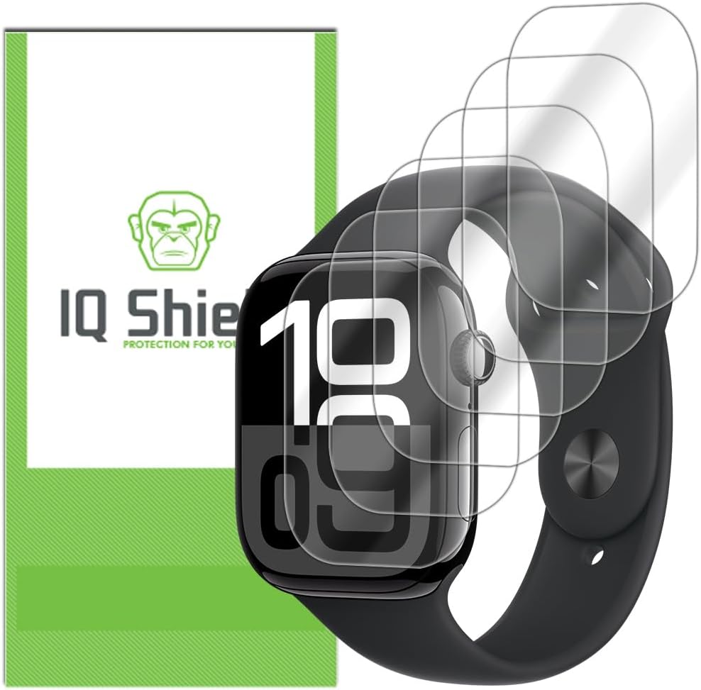 IQShield Screen Protector Compatible with Apple Watch 10 42mm (6-Pack) Anti-Bubble Clear Film