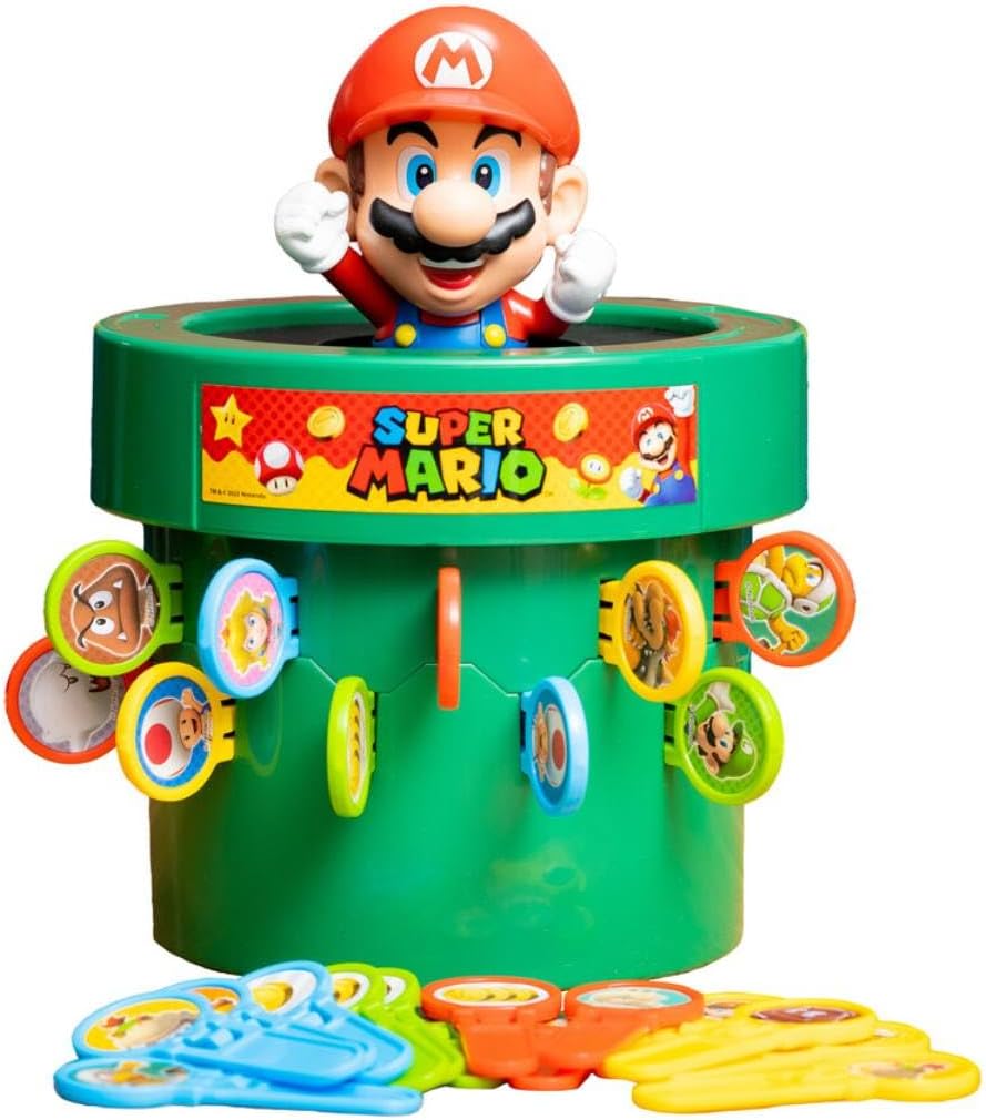TOMY Pop Up Super Mario Board Game, 2-4 Players | Boys & Girls Aged 4+ | Family & Preschool