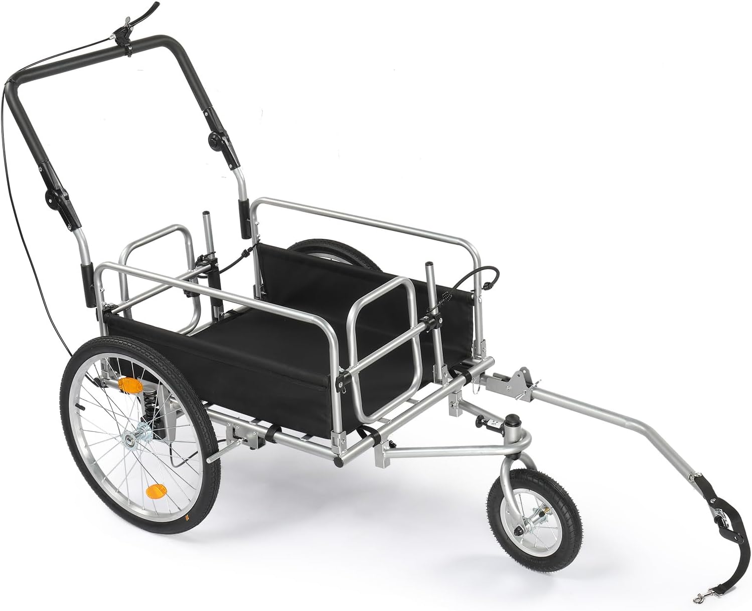 Ktaxon Bike Cargo Trailer, Heavy Duty 220 lbs Bicycle Wagon Cart, 20" Wheel Folding Groceries Hauler with Safe Hitch System