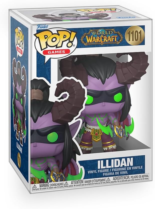 Pop Games: World of Warcraft - Illidan with Warglaive of Azzinoth Vinyl Figure Included with Box Protector Compatible for Funko