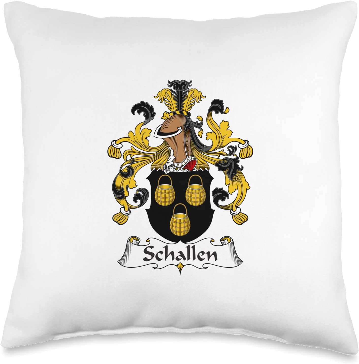 Schallen Coat of Arms - Family Crest Throw Pillow