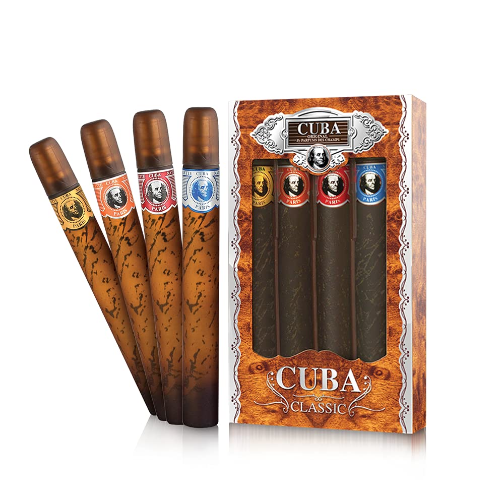 Cuba Original 4-Piece Set for Women, 4 X 1.17 Oz (Gold/Blue//Red/Orange)