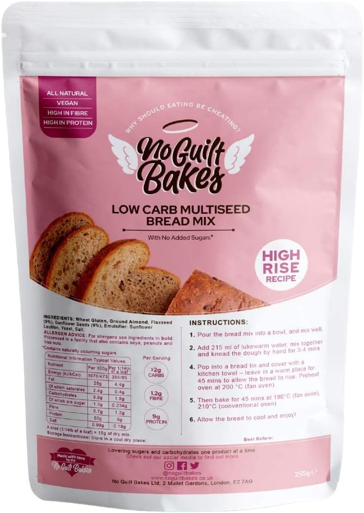 High-Protein Keto Bread Mix | Perfect for Low Carb Diets | Easy to Bake | Fluffy & Delicious | Healthy Muscle Fuel | 255g