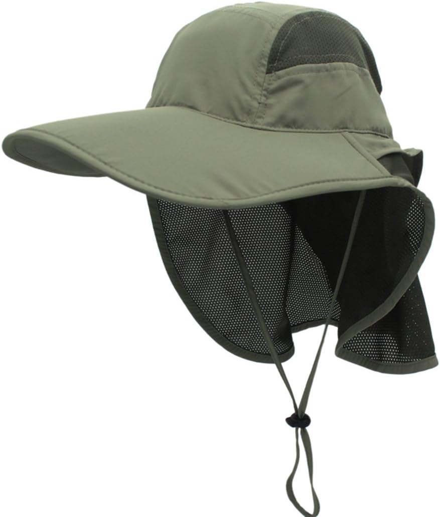 gg st Sun Hat Men & Women UPF 50+ Mesh Summer Protection Outdoor UV Cap with Neck Flap Breathable Packable Hunting Fishing Beach Hat