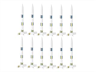 Estes Generic E2X Rocket Bulk Pack (Pack of 12) , White