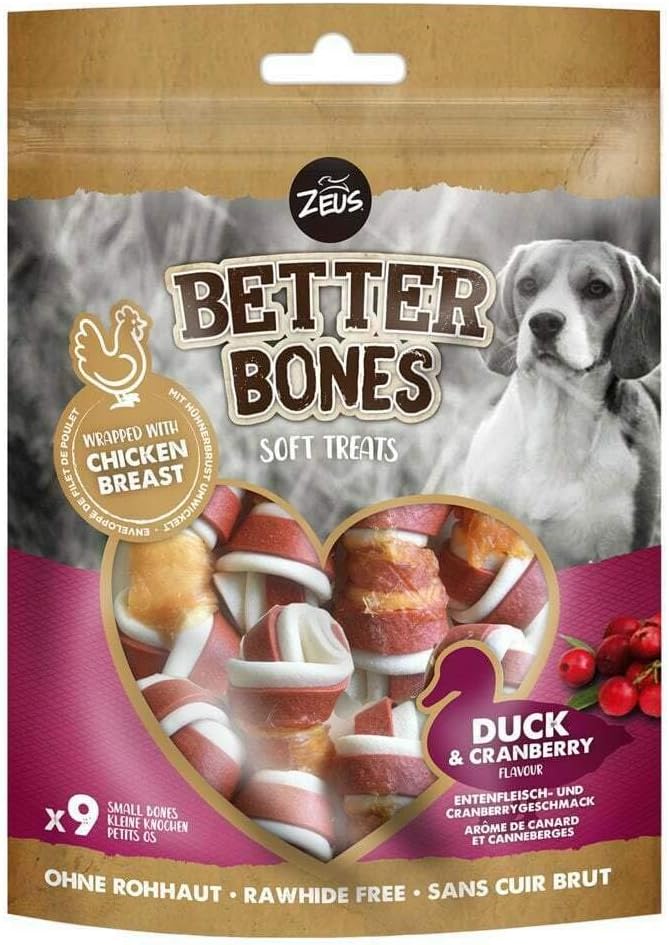 (6) Zeus BetterBones Duck&CberryWrapBones