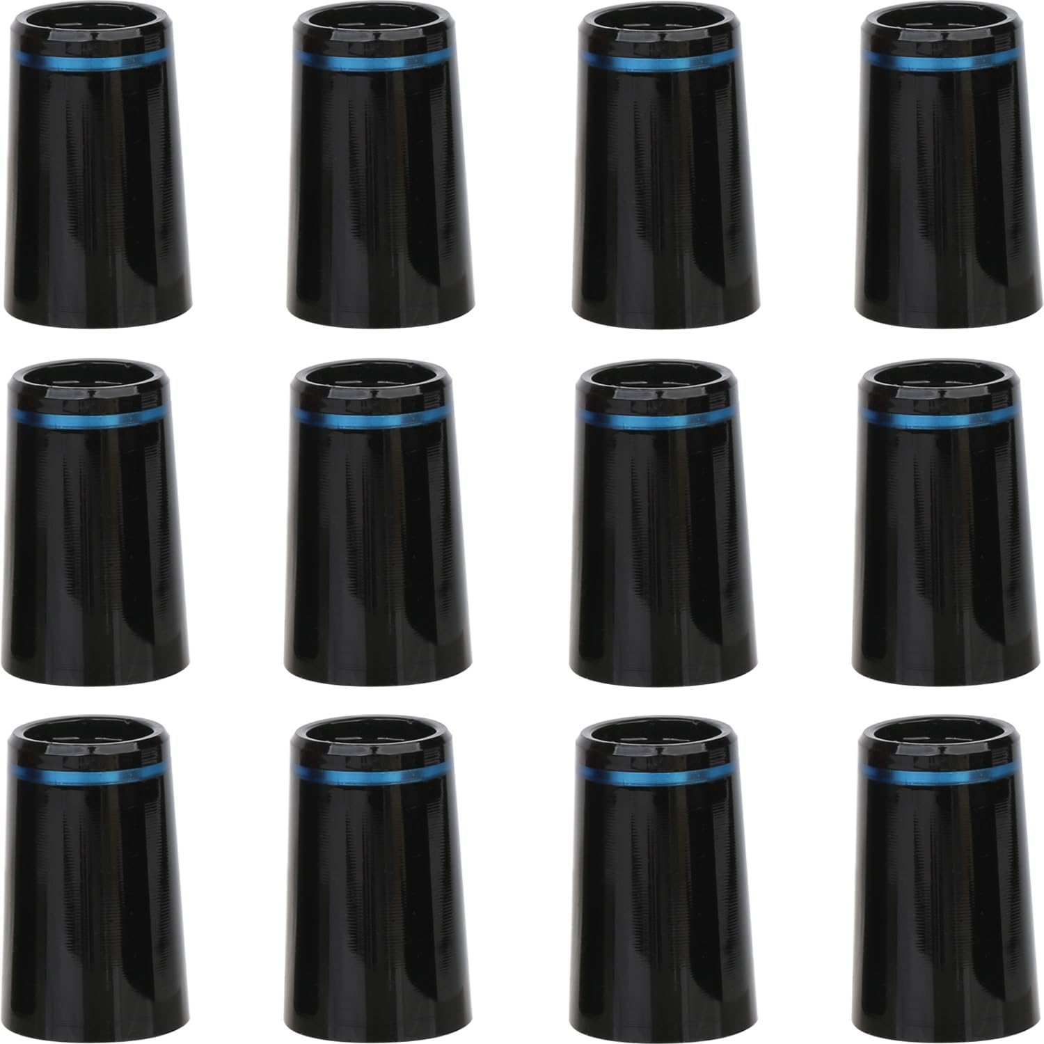 SummerHouse Golf Iron Ferruls Solid Color Black Red Blue Orange with Chrome Ring for 0.355'' Tapered 0.370'' Parallel Graphite Steel Shaft