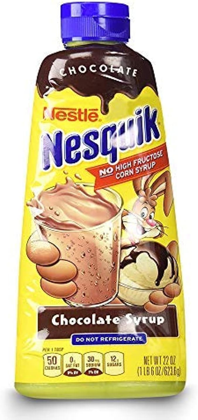 Nesquick Chocolate Syrup - Low Fat, No High Fructose, Classic Chocolate Flavour - 623g