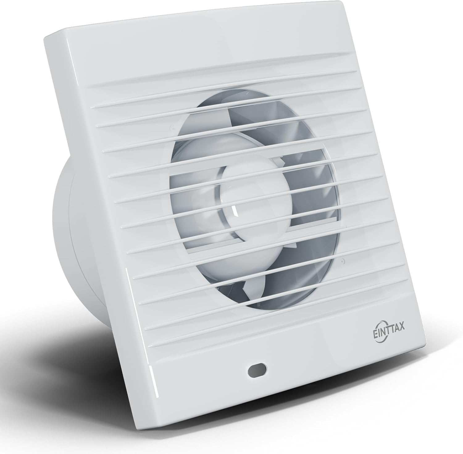 EINTTAX 4 Inch 100mm Bathroom Extractor Fan, 12W Silent Powerful Bathroom Extractor Fan, Airflow 130m³/h, Wall/Window Mounted Ventilation Exhaust Fan for Kitchen Toilet Garage - White (No Timer)