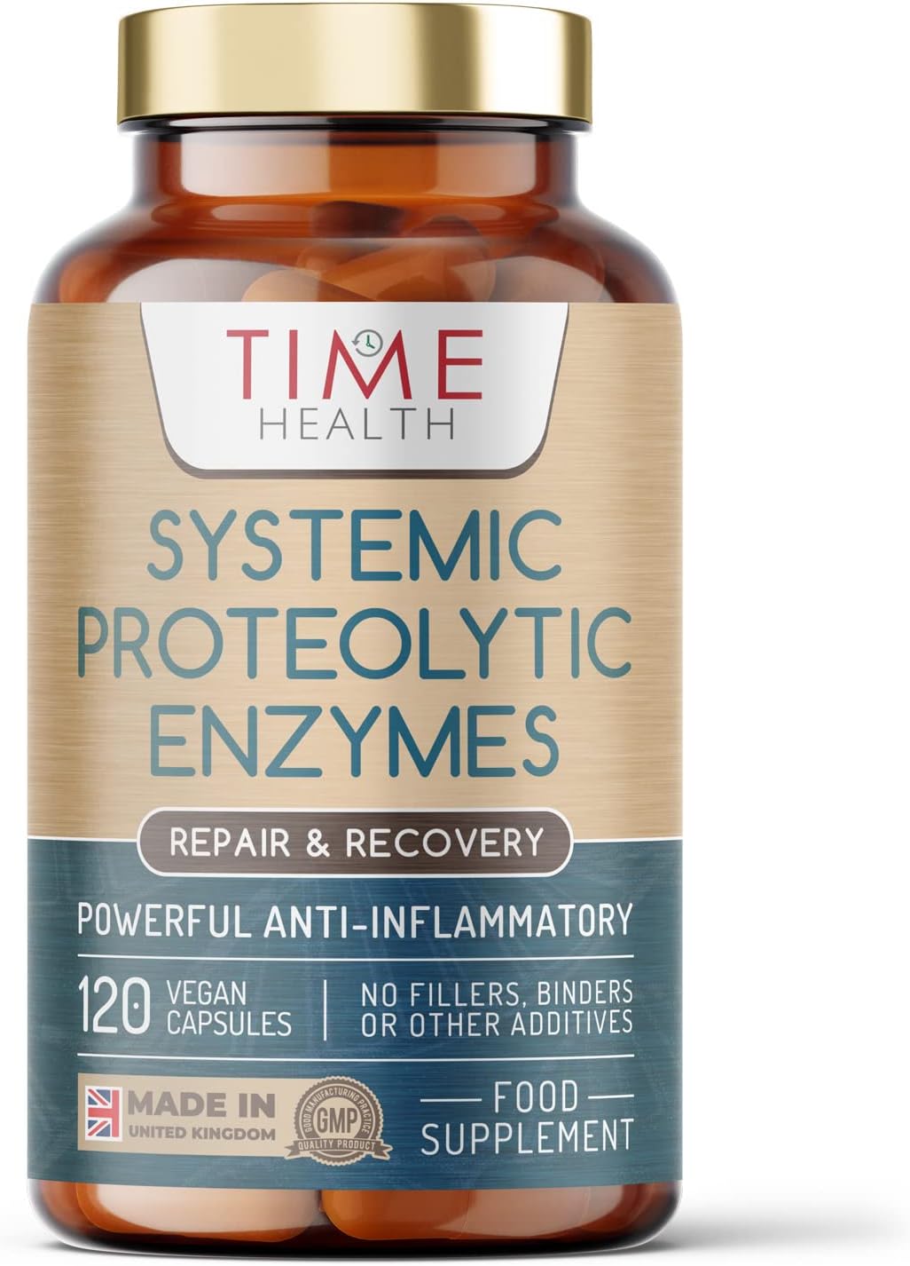 Systemic Proteolytic Enzymes Complex – Repair & Recovery – Mixed Enzyme Formula with Ginger & Ionic Trade Minerals – UK Made – Zero Additives – Pullulan