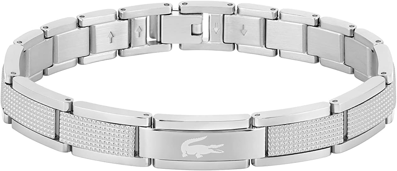 Lacoste Men's STENCIL Collection Link Bracelet in Stainless steel