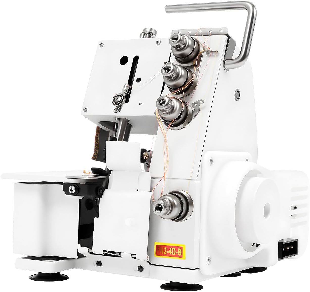 4-Thread Serger Overlock Sewing Machine, 100W 1200 Stitches Electric Sewing Machine Tool Professional Cotton Sweaters Sewings Tool LED Heavy-Duty Metal Frame with Foot Controller for Ndustrial Home