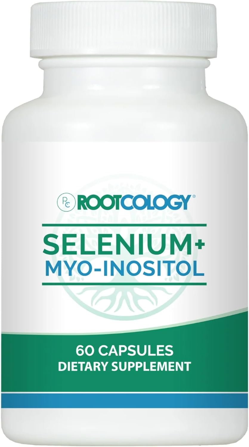 Rootcology by Dr. Izabella Wentz | Selenium + Myo-Inositol | Comprehensive Blend to Promote Hormone Balance and Immune System Health | 60 Capsules