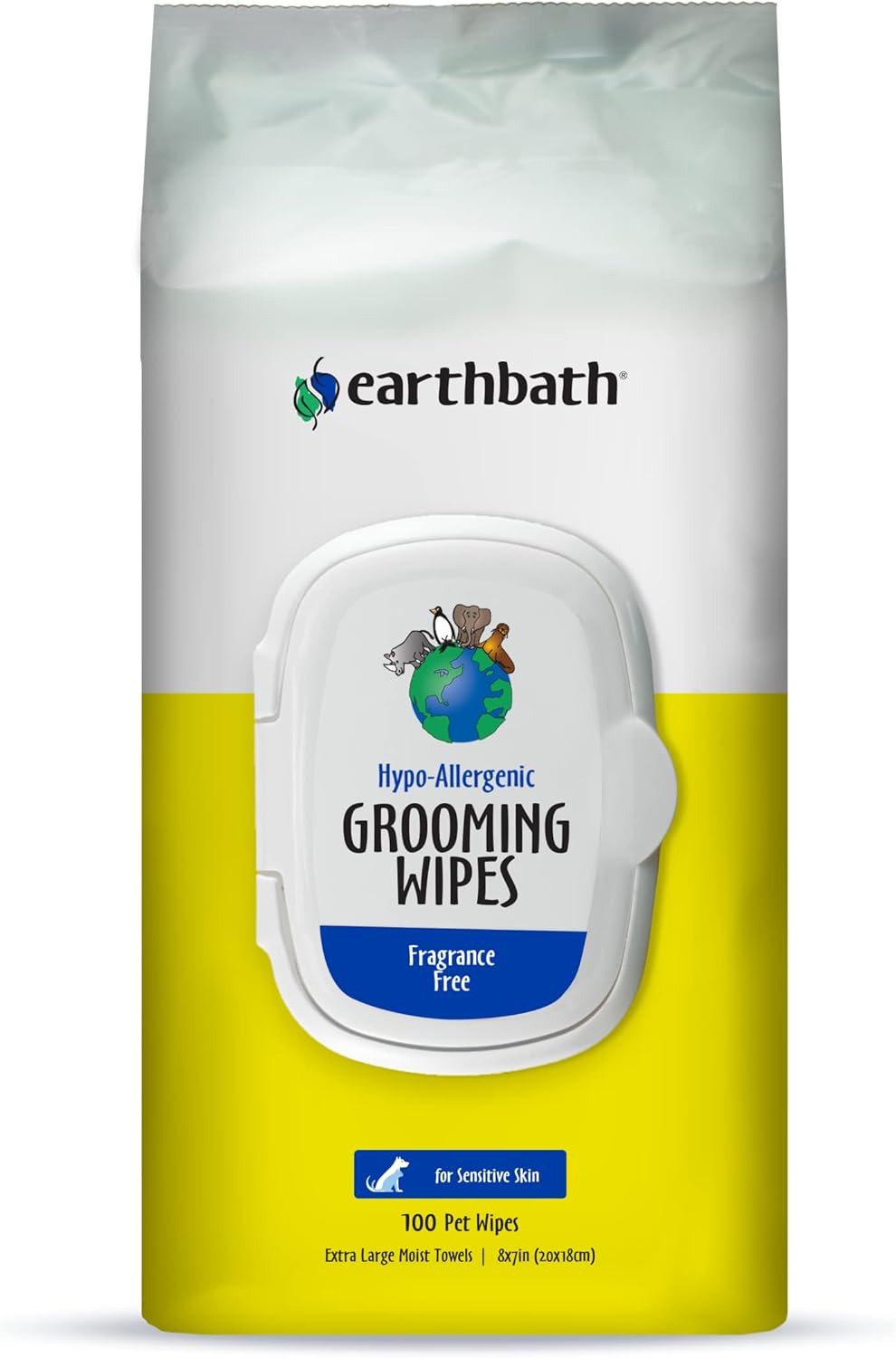 Grooming Wipes Hypo-Allergenic, Fragrance Free 100 ct