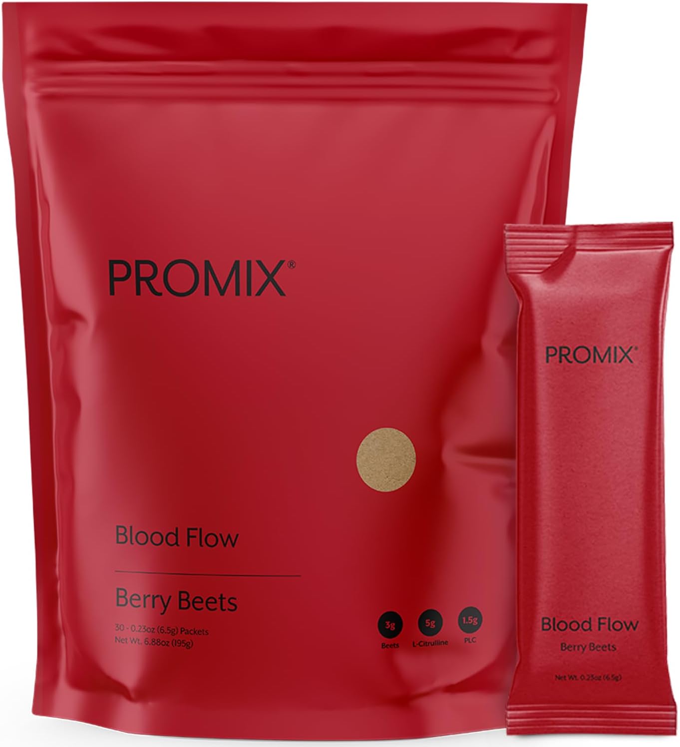 ProMix Nutrition Blood Flow - Nitric Oxide Supplement with Organic US Beet Root Powder - Cold Pressed, Low Temp Dehydration - 30 Servings