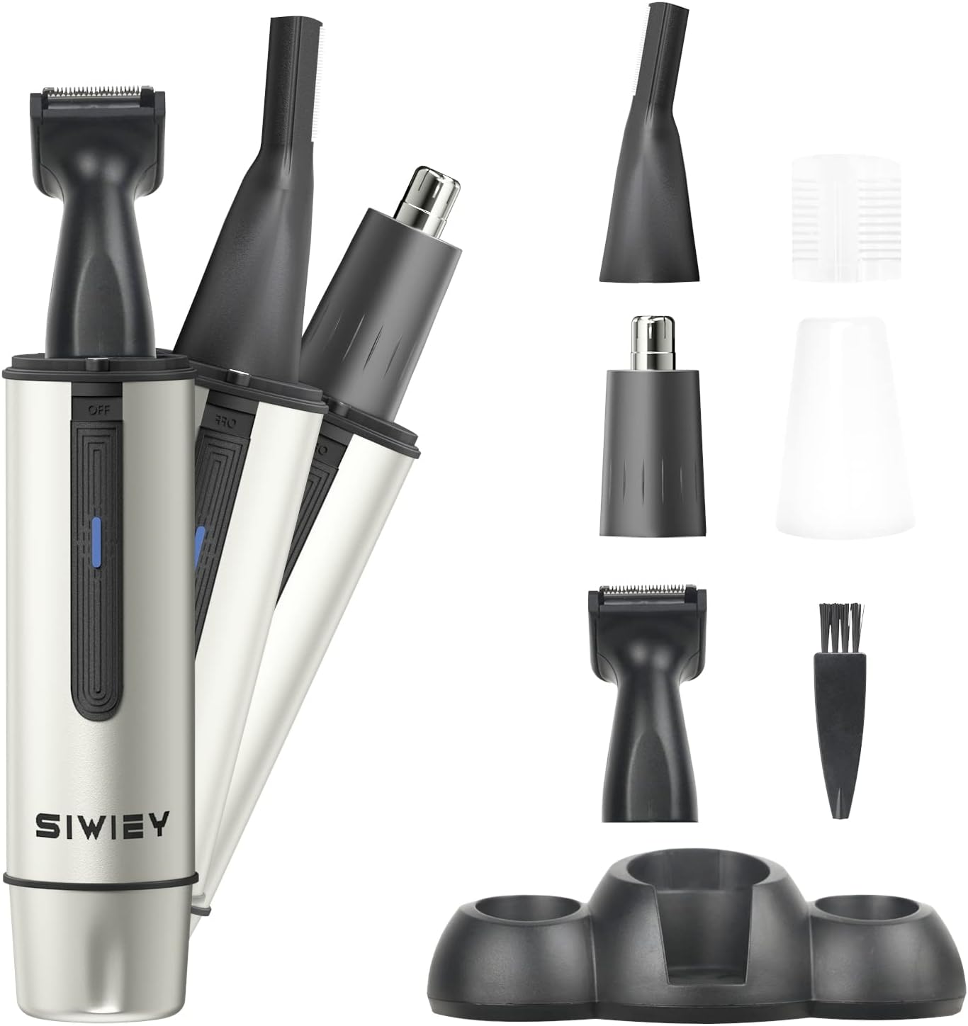 Nose Hair Trimmer for Men, 3 in 1 Lightweight Waterproof Painless Ear Hair Trimmer for Men Facial Shaving Machines, Wet/Dry Use, Easy Cleaning