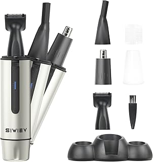 Nose Hair Trimmer for Men, 3 in 1 Lightweight Waterproof Painless Ear Hair Trimmer for Men Facial Shaving Machines, Wet/Dry Use, Easy Cleaning