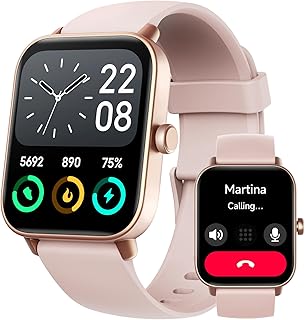 Fitpolo Smart Watch for Women,1.8” Touchscreen, Bluetooth Call, Alexa Built-in,24/7 Heart Rate SpO2 Monitor,Step Counting,Sleep Tracking, IP68 Waterproof Fitness Tracker Watch for Android iPhone