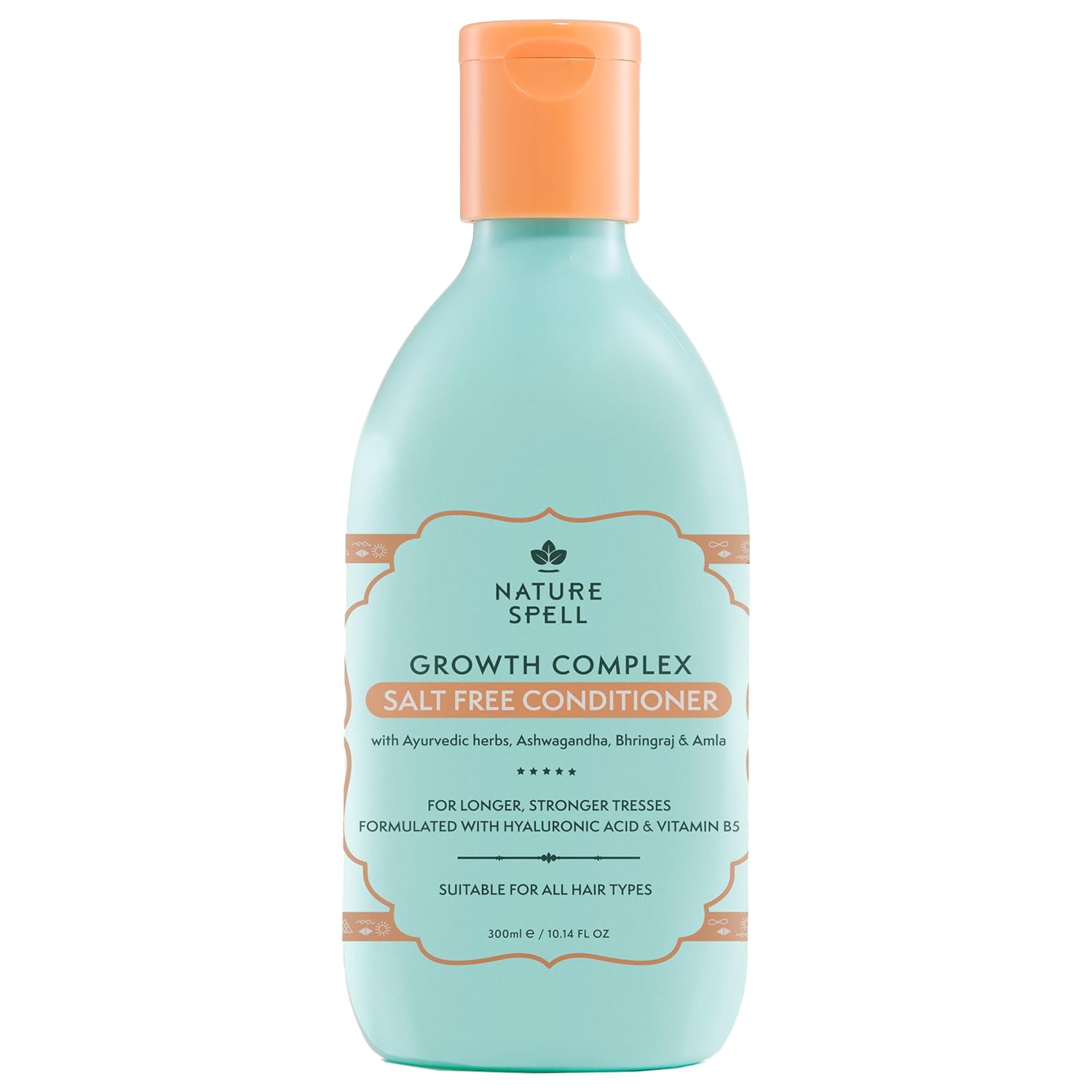 Nature Spell Hair Growth Complex Conditioner, Sulfate & Paraben Free, Nourishing & Strengthening, Infused with Hyaluronic Acid & Vitamin B5, For All Hair Types, Vegan, 10.14 fl oz