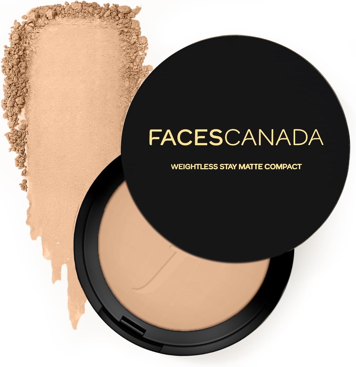 FACESCANADA Weightless Stay Matte Finish Compact Powder - Beige,9 G|Non Oily Matte Look|Evens Out Complexion|Hides Imperfections|Blends Effortlessly|Pressed Powder For All Skin Types, 62 Grams
