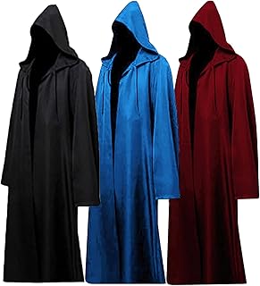 Tunic Hooded Robe Adult Wizard Robes Monk Priest Cloak Halloween Cosplay Knight Hood Cape Renaissance Costumes