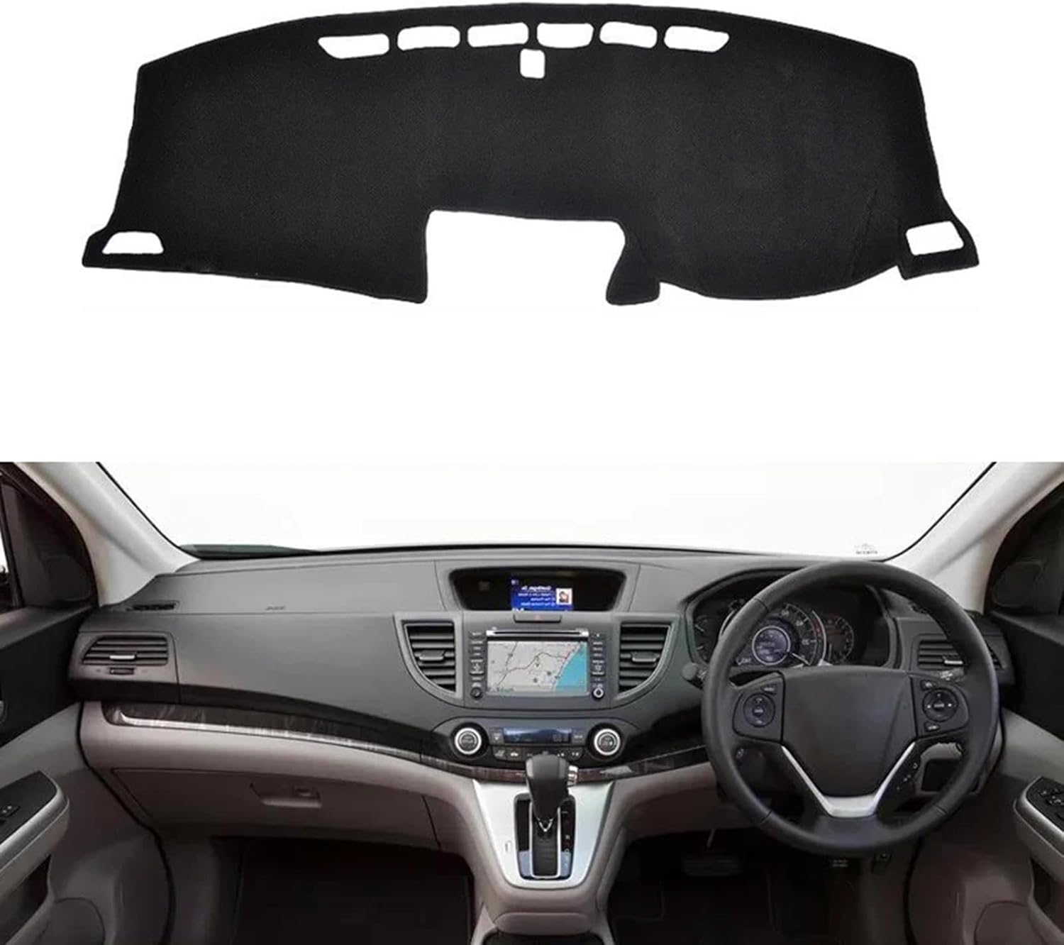 KYNEPSBH Fit for Honda CRV CR-V 2012-2016,Dashboard Cover,Interior Dash Covers,Black Dashboard Cover Mat,Car Interior Accessories