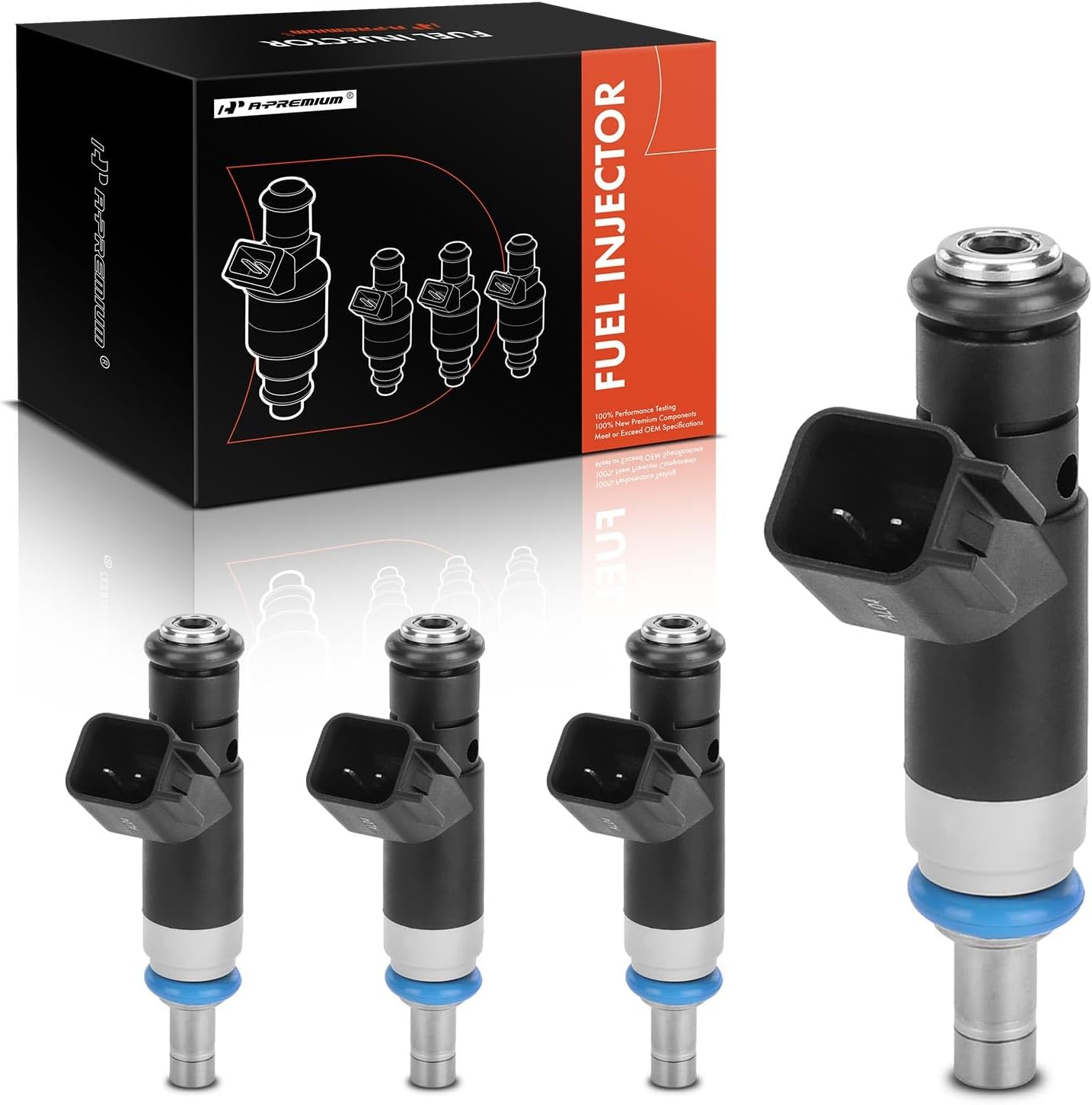 A-Premium 4 Holes 4 Pcs Fuel Injectors Compatible with Jeep Compass 2007-2017, Patriot 2007-2017 & Dodge Journey 2009-2015, Avenger 2008-2014, Caliber & Chrysler 200, Sebring, 2.0L 2.4L