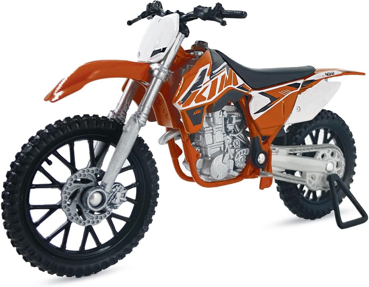 Welly Die Cast Motorcycle Orange KTM 450 SX-F, 1:18 Scale, Collectable Model Motorcycle Dirt Bike