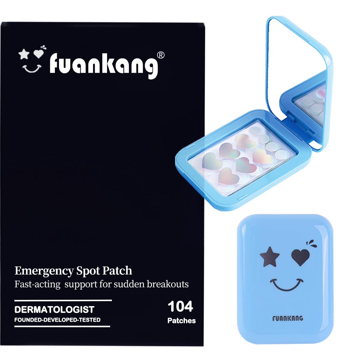 Pimple Patches for Face Hydrocolloid Covers, Yellow green Patches, laser-cut teardrop-shaped patches (104 Patches)