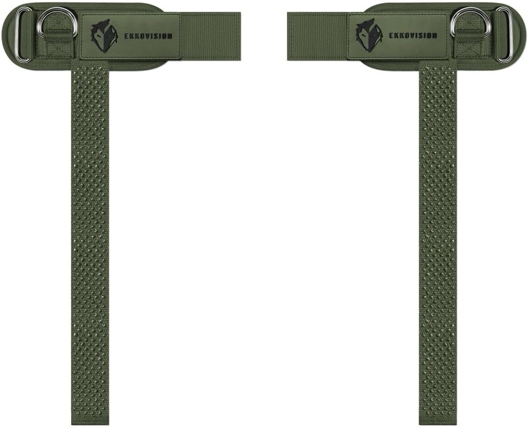 Ekkovision Weight Lifting Straps With Cuffed D Ring, Wrist Support for Men, Heavy Duty Thick Comfortable Lifting Straps, Secure Fit, Enhanced Grip, Straps for Weightlifting & Gym Training, Black
