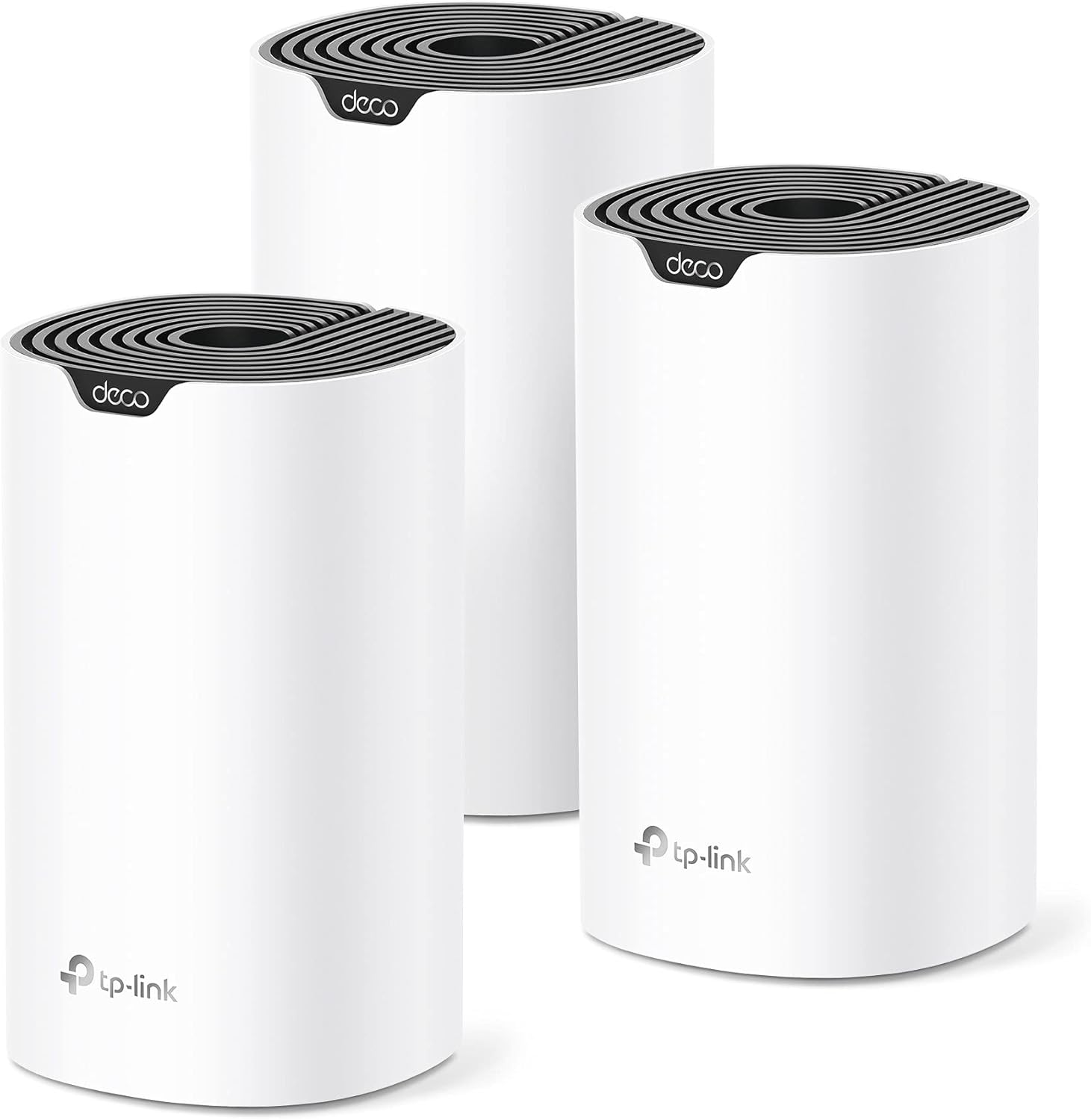 TP-Link 𝐃𝐞𝐜𝐨 S4 Mesh AC1900 WiFi System - Up to 5,500 Sq.ft. Coverage, Replaces WiFi Router and Extender, Gigabit Ports, Works with Alexa, 3-pack