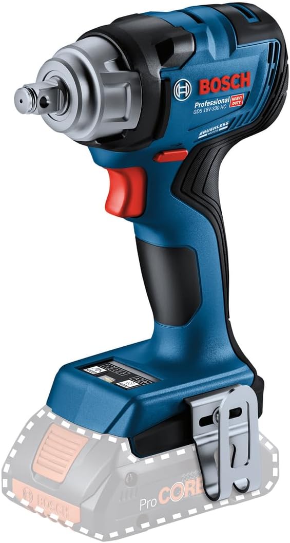 Bosch Professional 18V System Cordless Impact Wrench GDS 18V-330 HC (330 Nm Tightening and 560 Nm Breakaway Torque, Three-Speed/Torque Settings)