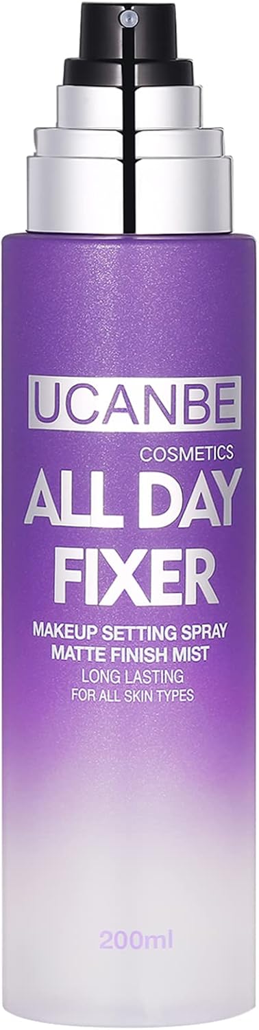 UCANBE Makeup Setting Spray - Matte Finishing Face Mist, Oil Control Lightweight Hydrating Makeup Spray, 6.7 Fl Oz