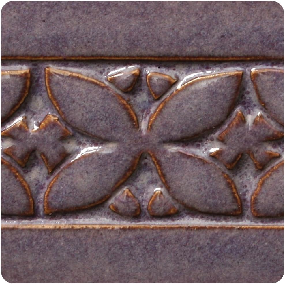 AMACO Potter's Choice PC-57 Smokey Merlot Dark Purple High Fire Glaze Pint, 16 oz. (473 mL), Layerable Mid-High Fire Cone 5-6 (PC) Liquid Ceramic Pottery Glaze for Bisque