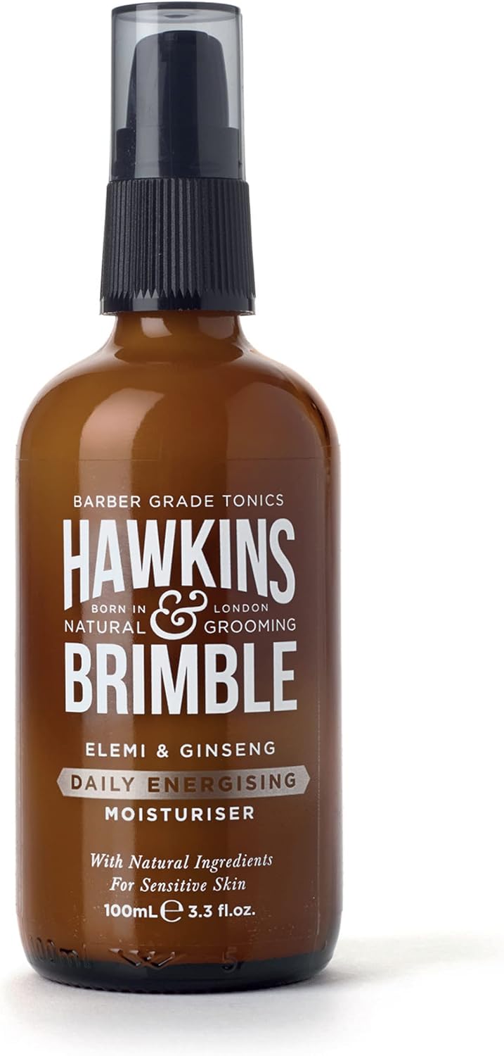 Hawkins & Brimble Energising Men’s Face Moisturiser, Sensitive Skin Moisturiser for Men with Natural Ingredients, Hydrating Moisturiser for Dry Skin, Men’s Moisturiser with No Parabens/Animal Testing
