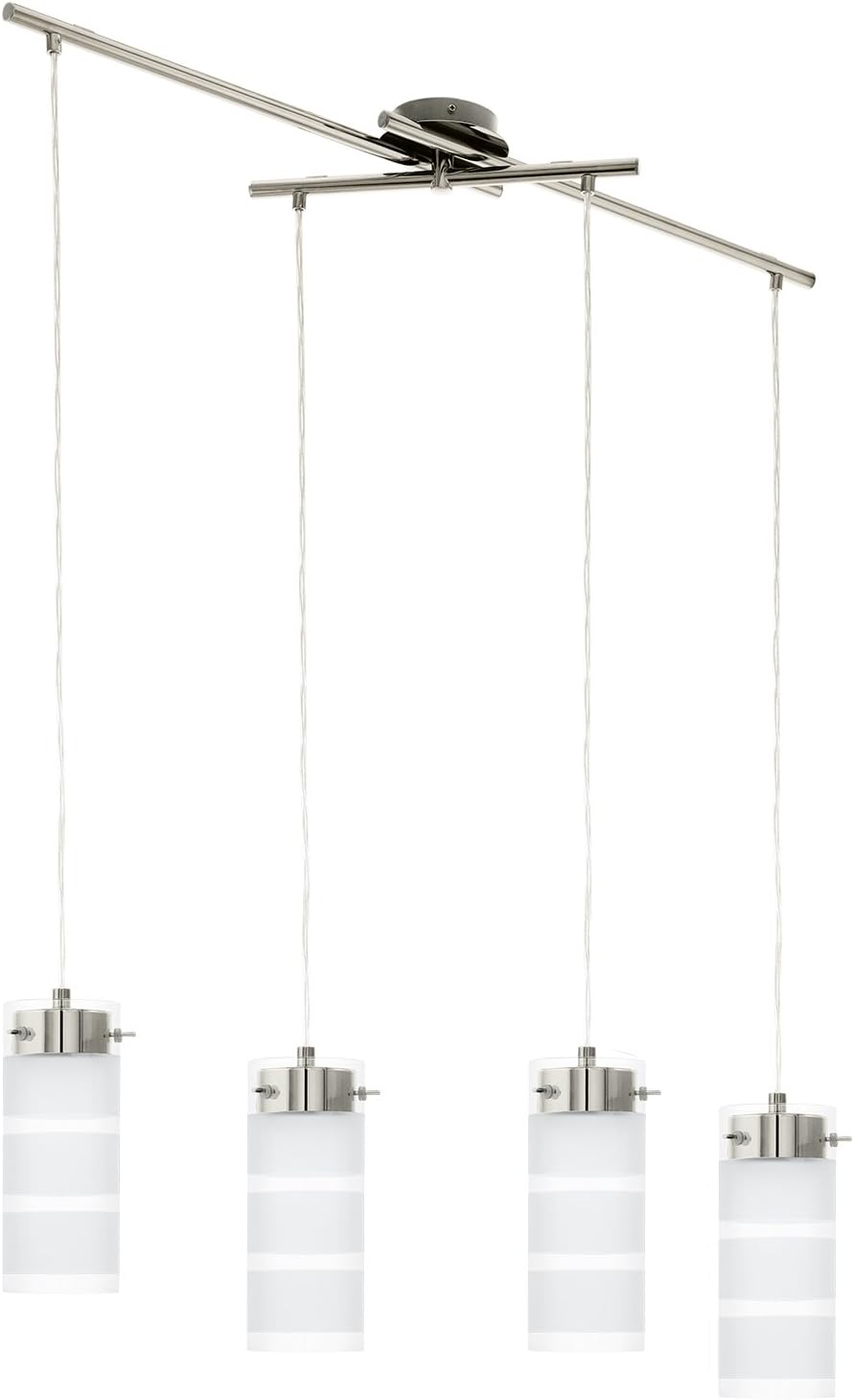 Eglo Terros LED Pendant Ceiling Light Chrome 3 93572 E