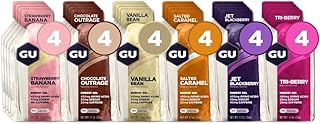 GU Energy Original Sports Nutrition Energy Gel, Vegan, Gluten-Free, Kosher, and Dairy-Free On-the-Go Energy for Any Workout, 24-Count, Assorted Flavors