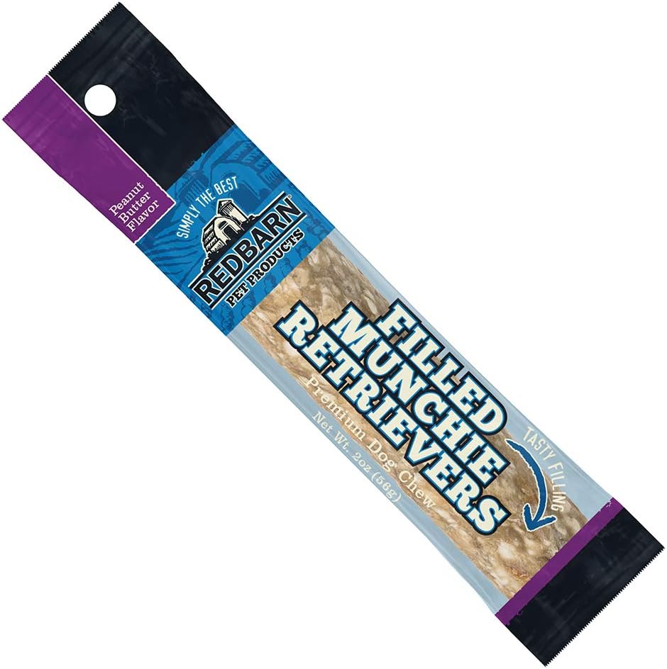 Redbarn Pet Products Filled Munchie Retriever-Peanut Butter Premium Dog Treats 24-Count