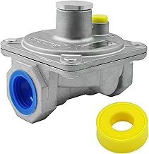 MENSI Natural Gas Pressure Regulator with 𝟑/𝟒" 𝐅𝐍𝐏𝐓 𝐓𝐡𝐫𝐞𝐚𝐝, 𝐏𝐫𝐞𝐬𝐬𝐮𝐫𝐞 𝟒" 𝐟𝐨𝐫 𝐍𝐆, 𝟏𝟎" 𝐖𝐂 𝐟𝐨𝐫 𝐋𝐏 𝐆𝐚𝐬,Adjustable fits for Commercial Stove Range Pipe Lines