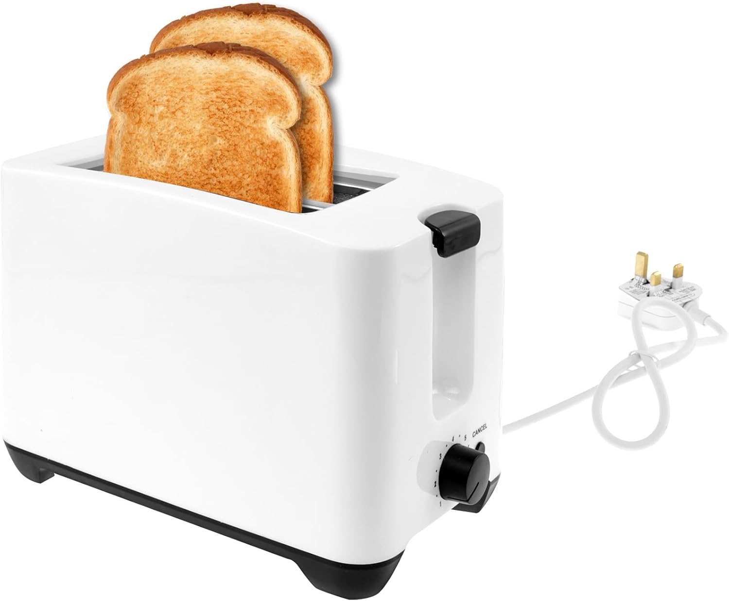 Toaster 2 Slice, Compact 2 Slots Toaster with 7 Browning Levels and Wide Slots Removable Crumb Tray Cancel Function for Bagels Toast Crumpets